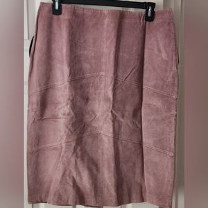 Spiegel/ suede mauve pink/ size 16/ skirt